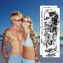 Temporary Tattoo Sleeve 2 Pack Waterproof Extra Large Realistic Full Arm Body Art Sticker for Adults