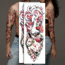 Temporary Tattoo Sleeve 2 Pcs Full Arm Coverage Realistic 3D Waterproof Long Lasting for Men Women