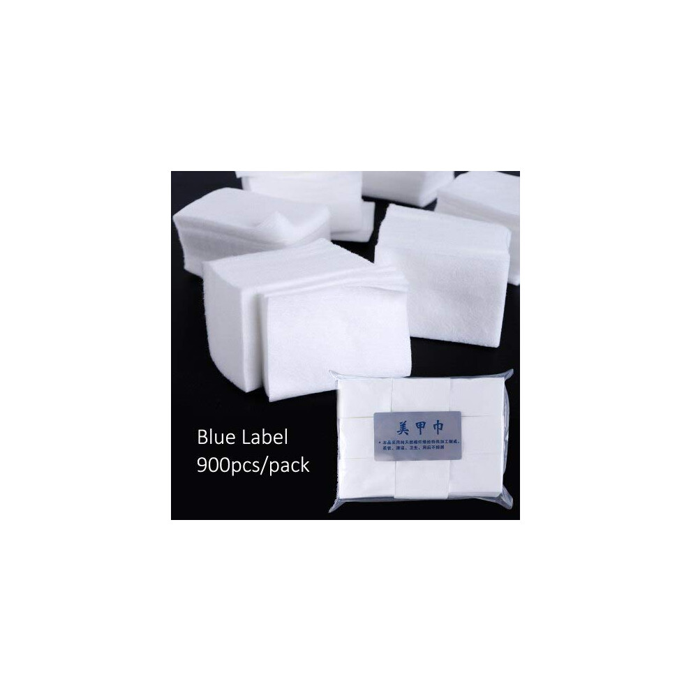 Gel Polish Remover Pads 900pcs Blue Label #957 Lint  Nail Wipes for Salon Manicure Cleaning