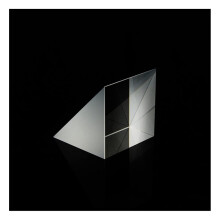 Optical Right Angle Prism 30x30x30mm with Oblique Mirror Coating for Total Internal Reflection and Precision Optics