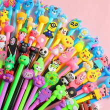 20 pezzi di penne in plastica dai colori vivaci con cartoni animati, assortiti per bambini e studenti