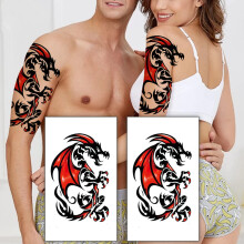Temporary Sleeve Tattoo Stickers, Waterproof Long Wear Dragon Claw Half Arm Design for Men and Women