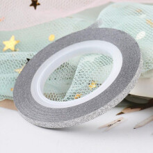 Silver Nail Striping Tape 3mm Metallic Self Adhesive Nail Art Line for Manicure Decoration Roll