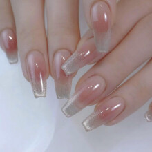 Medium Coffin Press On Nails Kit Long Lasting Fit, Trendy Acrylic False Nails for Women