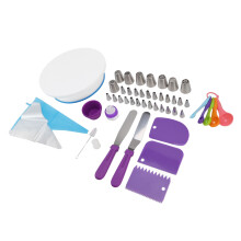 Decorating Cake Kit with Turntable Nozzles Silicone Bags for Creative Baking