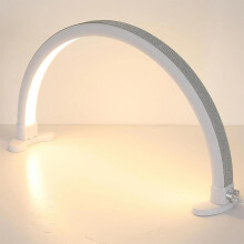 Half Moon Nail Desk Lamp with Crystals, Adjustable LED for Eyelash Extensions and Manicure