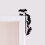 Metal Spider Bat Door Corner Sign Black20x9cm 6