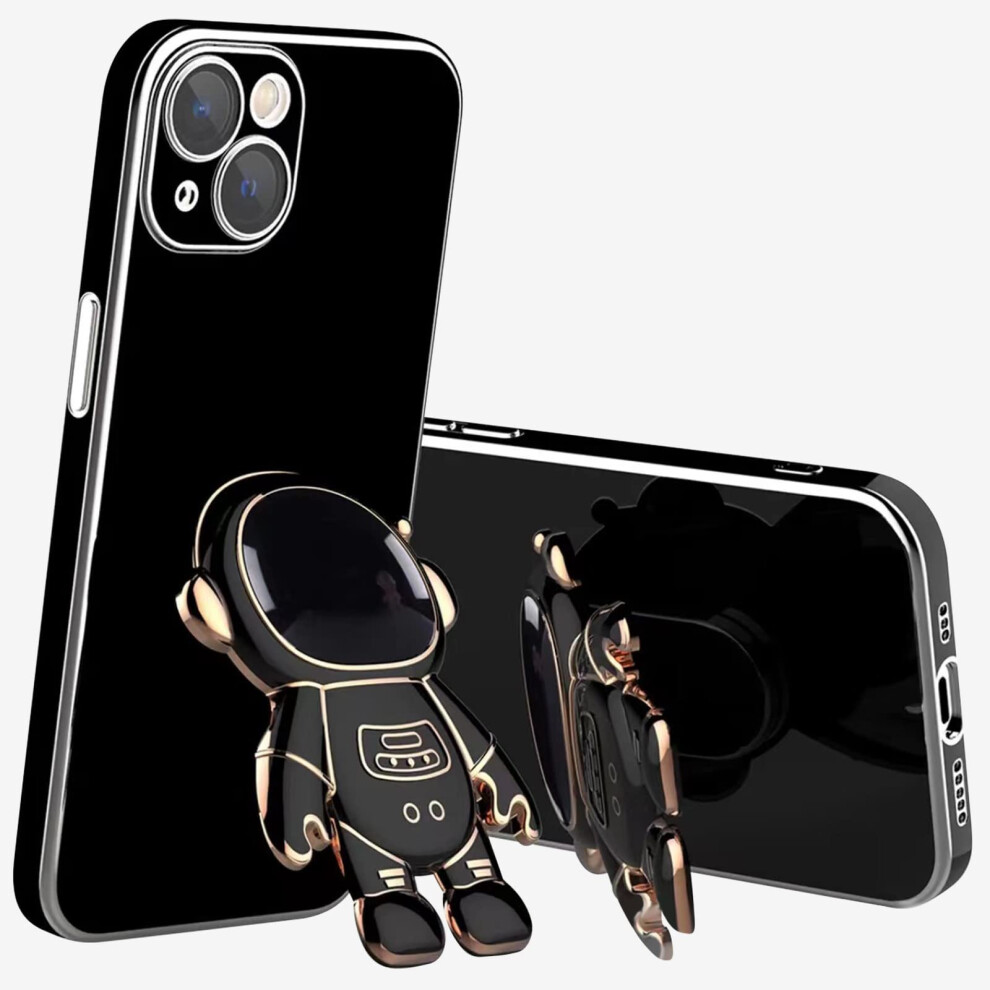Astronaut Kickstand Case With Camera Lens Protector And Electroplated Tpu Bumper For Iphone 11 Pro Black 9771547510185