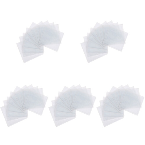 50Pcs White Plastic Card Protector Sleeves for Parking Permits