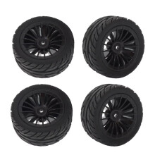 RC Car Tires 1/16 Rubber Wheel Hubs Set for SG1603 SG1604 UDIRC UD16011604, Enhanced Road Grip