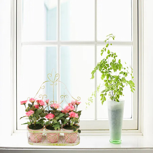 Wandbehang mit Blumen in Rot, Gelb oder Rosa 2