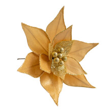 Gold Cloth Christmas Flower Ornament18x14cm or25x14cm
