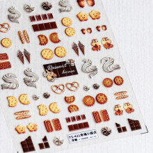 5D Peach Cherry Fruit Nail Art Stickers TS421, Ultrathin Transparent 3D Relief Design Decals