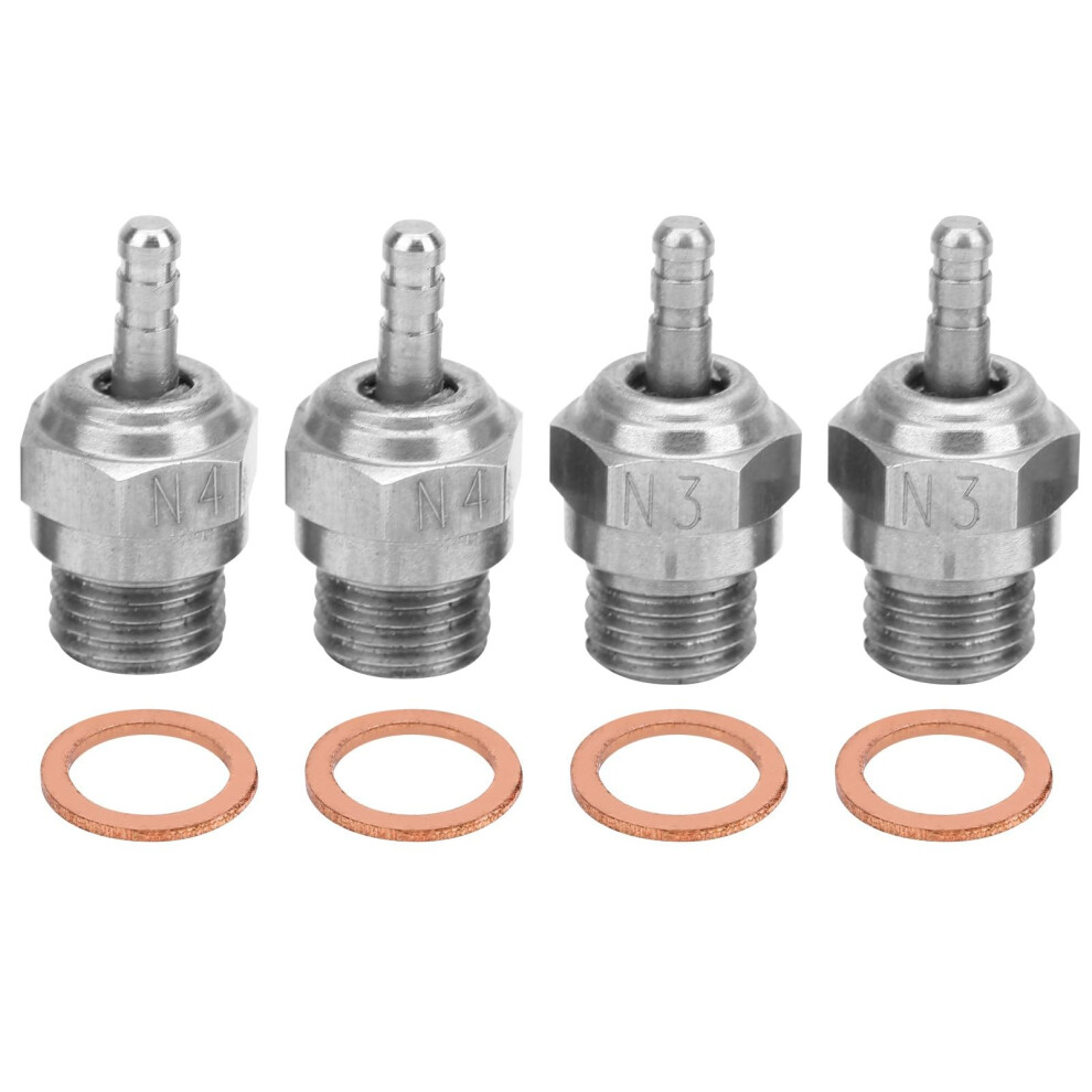 N3 N4 Rc Spark Plug Set For Redcat Hsp Cars, Performance Glow Plug With Reliable Ignition, 4Pcs 9169991601083