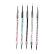 5pcs Double Ended Nail Dotting Pens Set with Precision Tips for UV Gel Nail Art