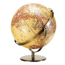 Bilingual World Globe with Definition Map for Office Decor and Learning, English Chinese Labels