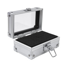 50 Hole Nail Drill Bit Holder Aluminum Storage Case for Salon and Travel Use