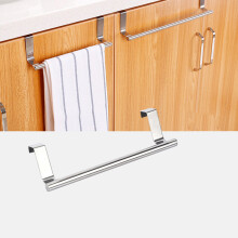 Handdoekrek van roestvrij staal voor aan de kastdeur, elegant ontwerp zonder boren, multifunctionele hanger voor keuken en badkamer, roestvrij en