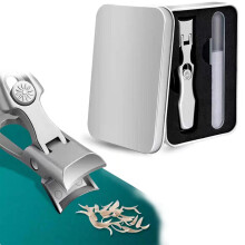 Ultra Sharp Heavy Duty Toenail Clippers for Thick Nails, 3 in 1 Wide Jaw Set with Builtin Glass File