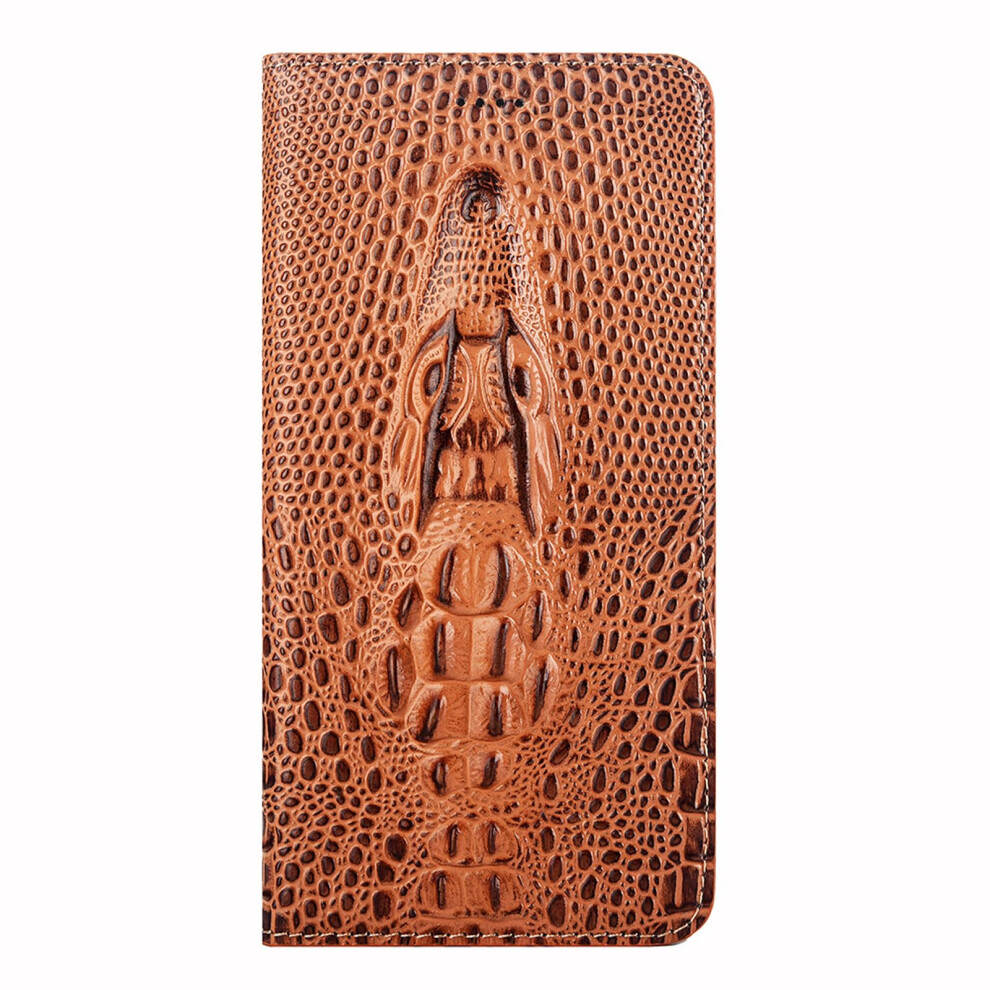Luxury Crocodile Pattern Leather Wallet Case For Samsung Galaxy S25 Ultra S25 Plus Shockproof Cover Brown 9092120133882