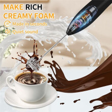 Frother Wand Rechargeable,Electric Frother Wand Handheld Coffee Foam Maker,Stainless Steel Stand