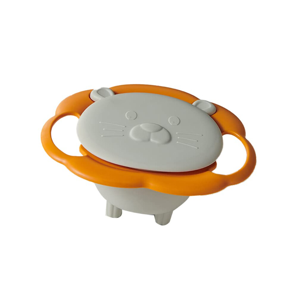 360 Rotating Spill Proof Snack Bowl For Kids And Travel, Anti Spill Gyro Bowl White