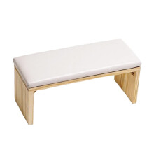 White Double Layer Nail Arm Rest Cushion for Manicure Table PU Leather Hand Support for Salon