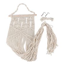 Hamaca de macramé para gatos con cuerda de algodón, 40x160cm