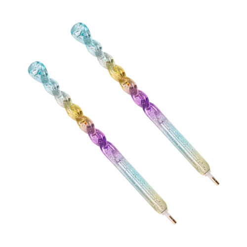 2pcs Twisted Dotting Pen Rhinestone Picker Tool for Precise Bead Placement and Nail Art
