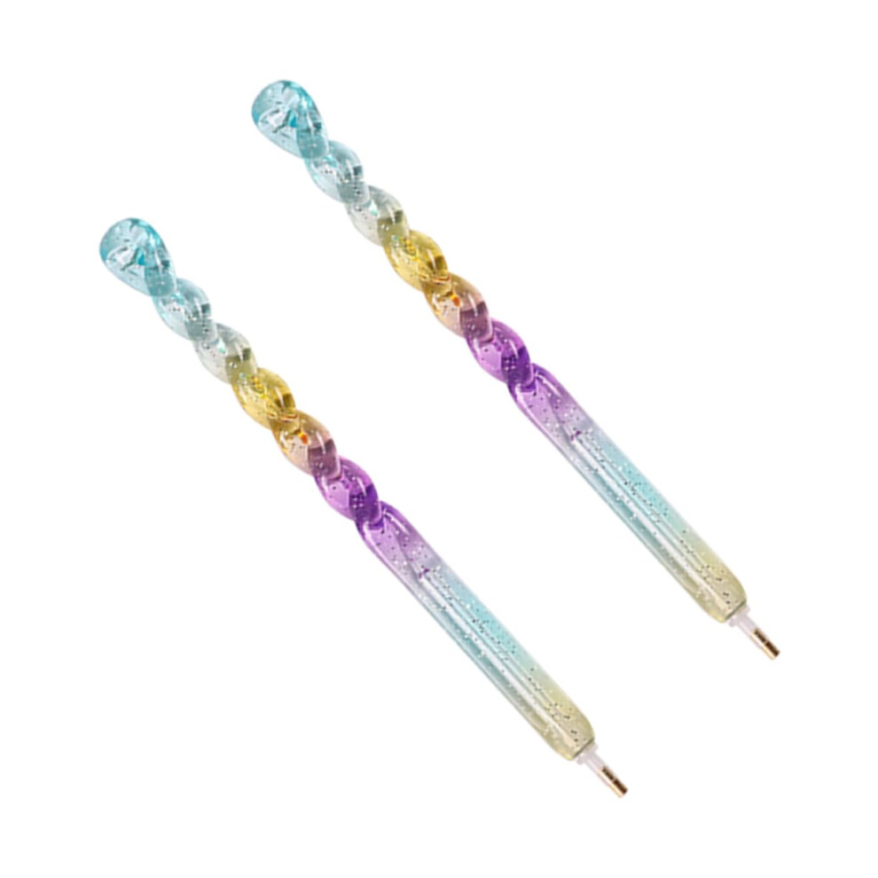 2pcs Twisted Dotting Pen Rhinestone Picker Tool for Precise Bead Placement and Nail Art