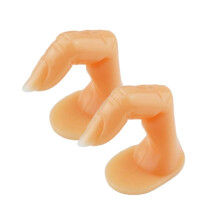 15pcs Nail Art Practice Fingers with Nail Tips Realistic Manicure Training Finger Model for Beginners
