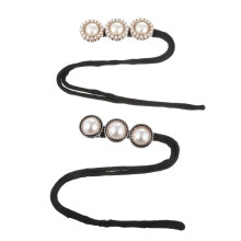2pcs Retro Pearl Hair Bun Maker for Thick Long Hair Women, Elegant DIY Styling Accessories