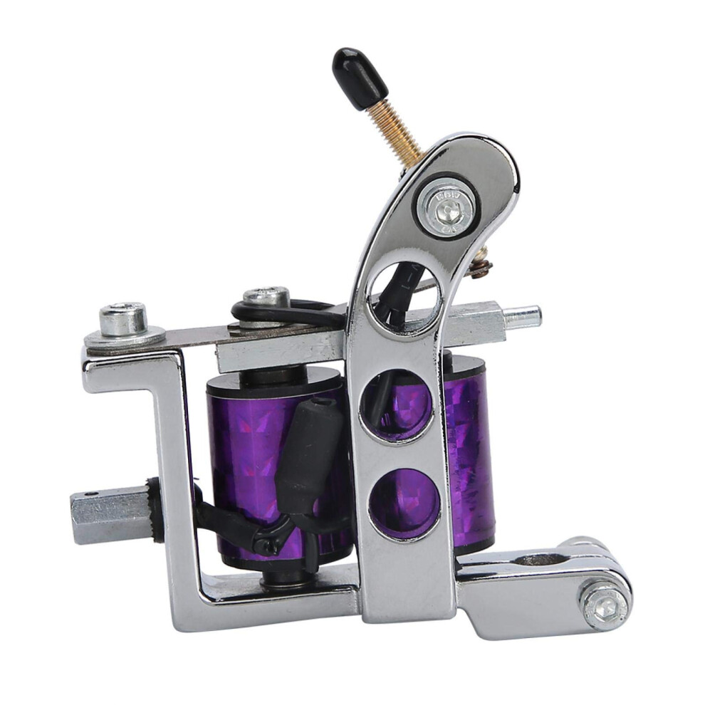 10 Wrap Coil Tattoo Machine Dual Liner Shader Mode for Beginners and Experts Purple