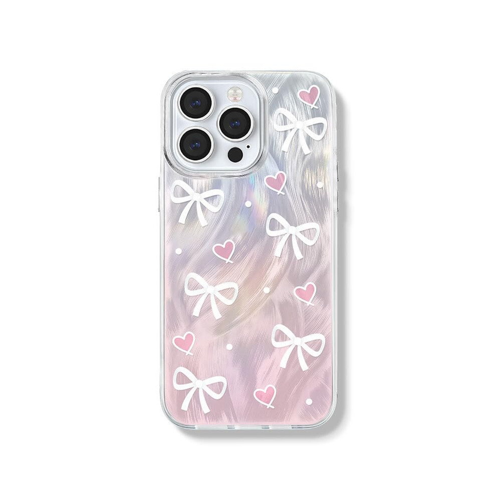 Case For Iphone 16 6.1 Inch Bow Glitter Bling Cover Shockproof Tpu Protective With Raised Camera Guard Pink 9092120134445