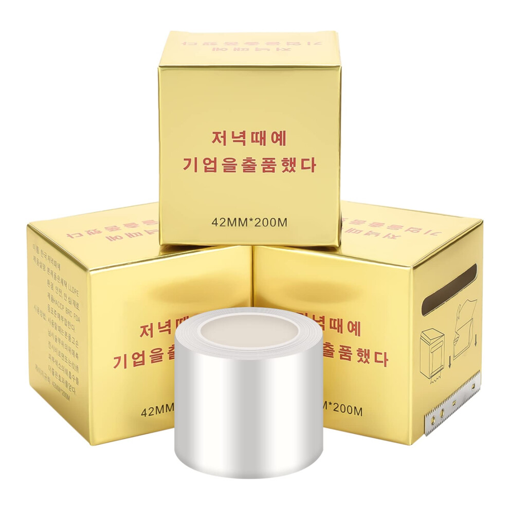 4PCS Eyebrow Tattoo Wrap Film with Builtin Cutter, UltraThin Permanent Makeup Protective Roll
