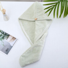 Microfiber Quick Dry Hair Towel Wrap for Women, Coral Fleece Fast Absorbing Cap with Adjustable Fit