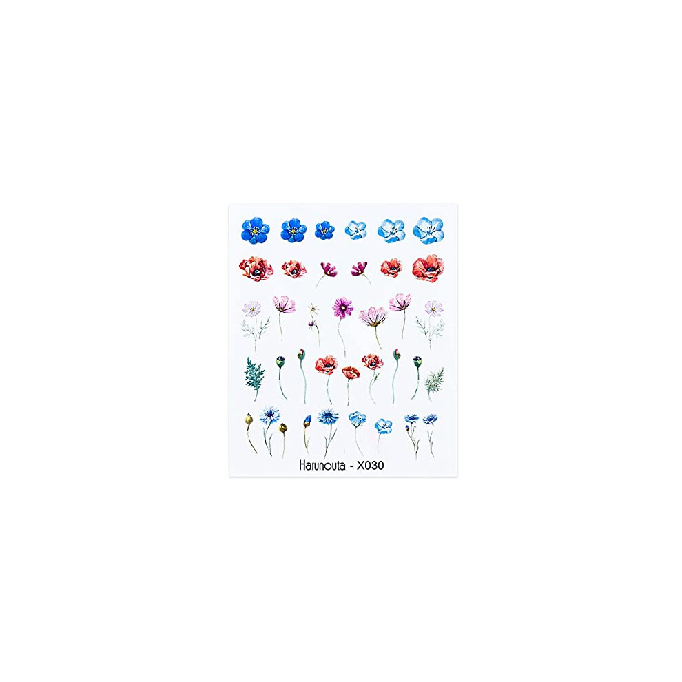 Nail Art Water Transfer Stickers Full Nail Wrap Decals Single Sheet DIY Manicure X030