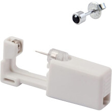 Ear Piercing Kit with Self Ear Piercing Gun, Easy DIY for Ear Nose, Includes Matching Studs