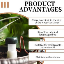 6 PCS Terracotta Self Watering Spikes for Indoor & Outdoor Plants with Automatic Drip Irrigation System