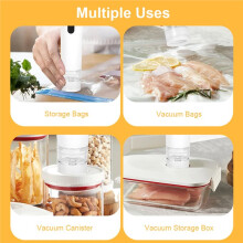 Pompe Ă Vide Automatique pour la Mise Sous Vide des Aliments, Rechargeable par USB, pour la Mise Sous Vide des Aliments, Pompe Ă Vide Manuelle