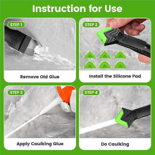 Professional Caulk Kit with Caulk Remover Tool Putty Knife Caulking Tool for Caulking Removal, Shower & Bathroom Caulk