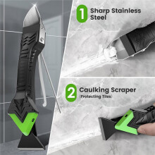 Professional Caulk Kit with Caulk Remover Tool Putty Knife Caulking Tool for Caulking Removal, Shower & Bathroom Caulk
