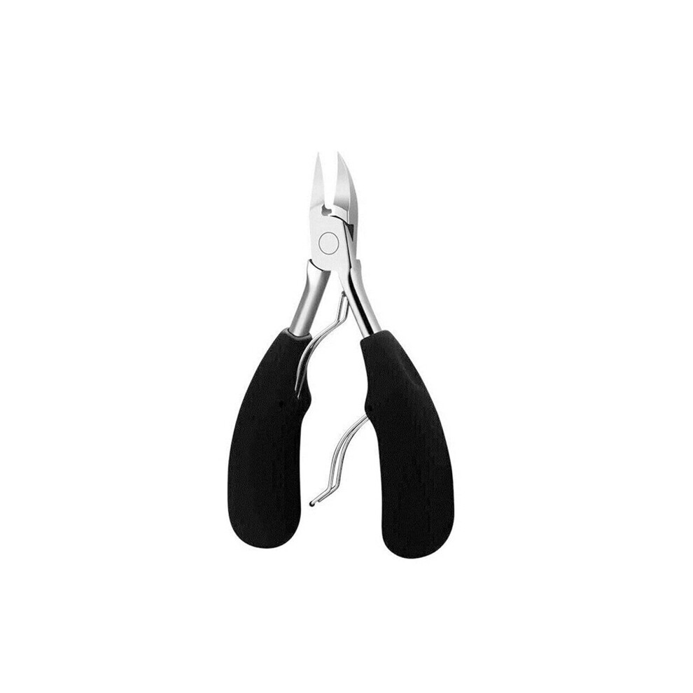 Black Professional Stainless Steel Toenail Clippers With Ergonomic Nonslip Handle For Thick And Ingrown Nails Â