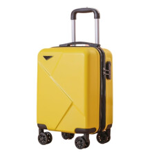 Kids Trolley Suitcase Lightweight Yellow Carry On Luggage for Girls and Boys with Easy Carry Handle
