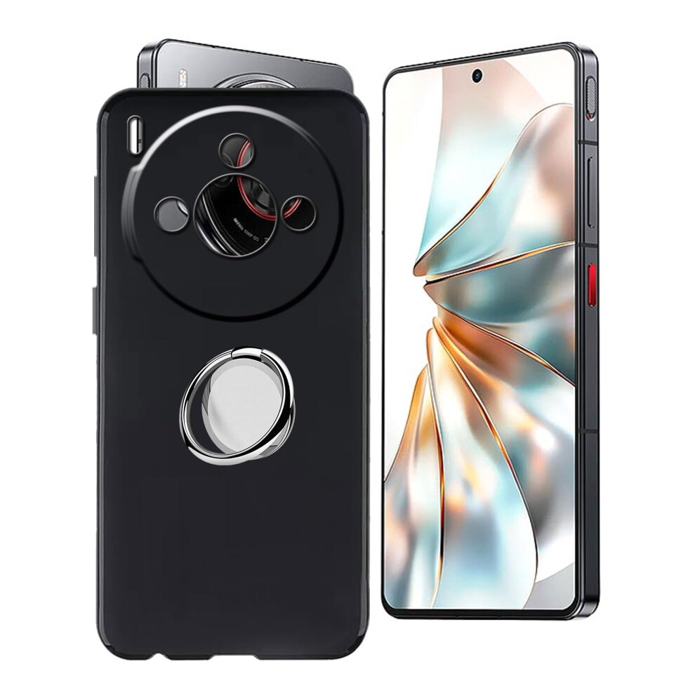 Case With 360 Ring Kickstand, Slim Shockproof Tpu Silicone Cover For Zte Nubia Z60s Pro Black 9330225917175