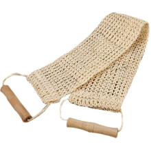 Back Scrubber with Wooden Handle for Deep Exfoliation, Durable Exfoliating Bath Towel Strap