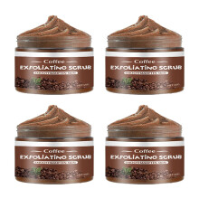 Coffee Body Scrub 4pcs Set, Gentle Exfoliating and Moisturizing for Hands Feet and All Skin Types