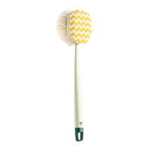 Shower Body Brush with Long Handle, 2 in 1 Dual Sided Exfoliating Bath Brush for Men and Women, Green