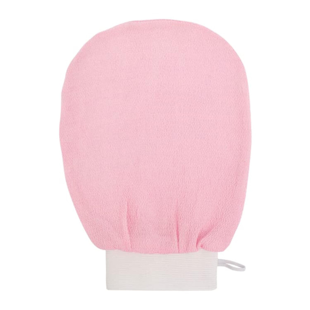 Pink Exfoliating Gloves Moroccan Bath Mitt For Dead Skin Removal And Smooth Skin Finish 1Pc