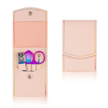 Manicure Pedicure Set Stainless Steel Nail Clippers Kit with Leather Case Travel Grooming Tools